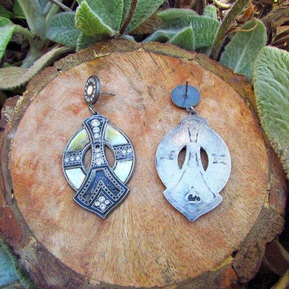 Art Deco Style Earrings | 1930s Earrings | DURI Earrings | Costume Jewelry - Picture 4 of 8